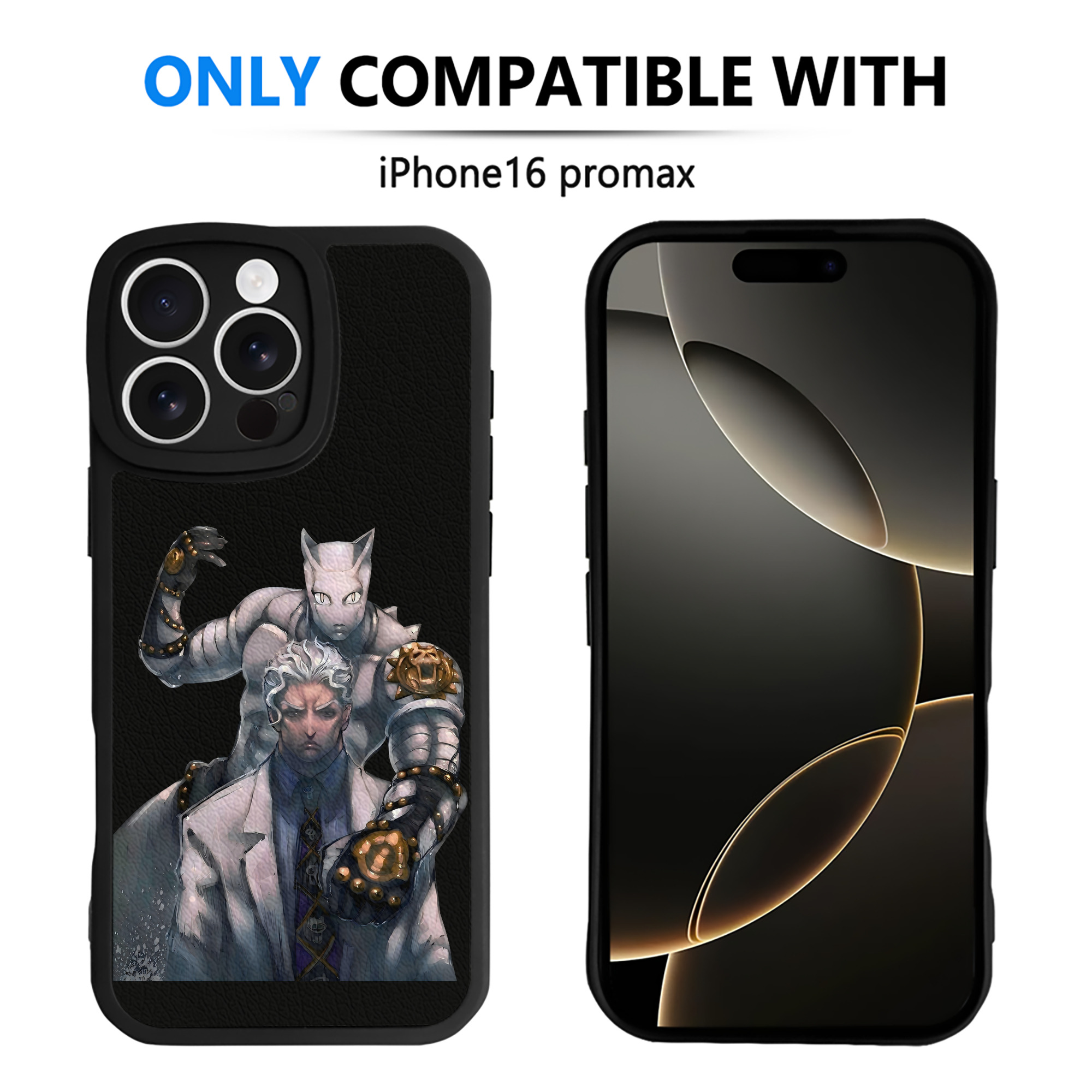 （画像用） ジョジョの奇妙な冒険 きら よしかげ JoJo's Bizarre Adventure Kira Yoshikage 【iPhone 16シリーズ対応】シリコンスマホケース（レザー調） 材質：シリコン